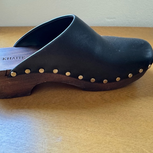 Khaite Women's Black Leather Clogs - Picture 3 of 7